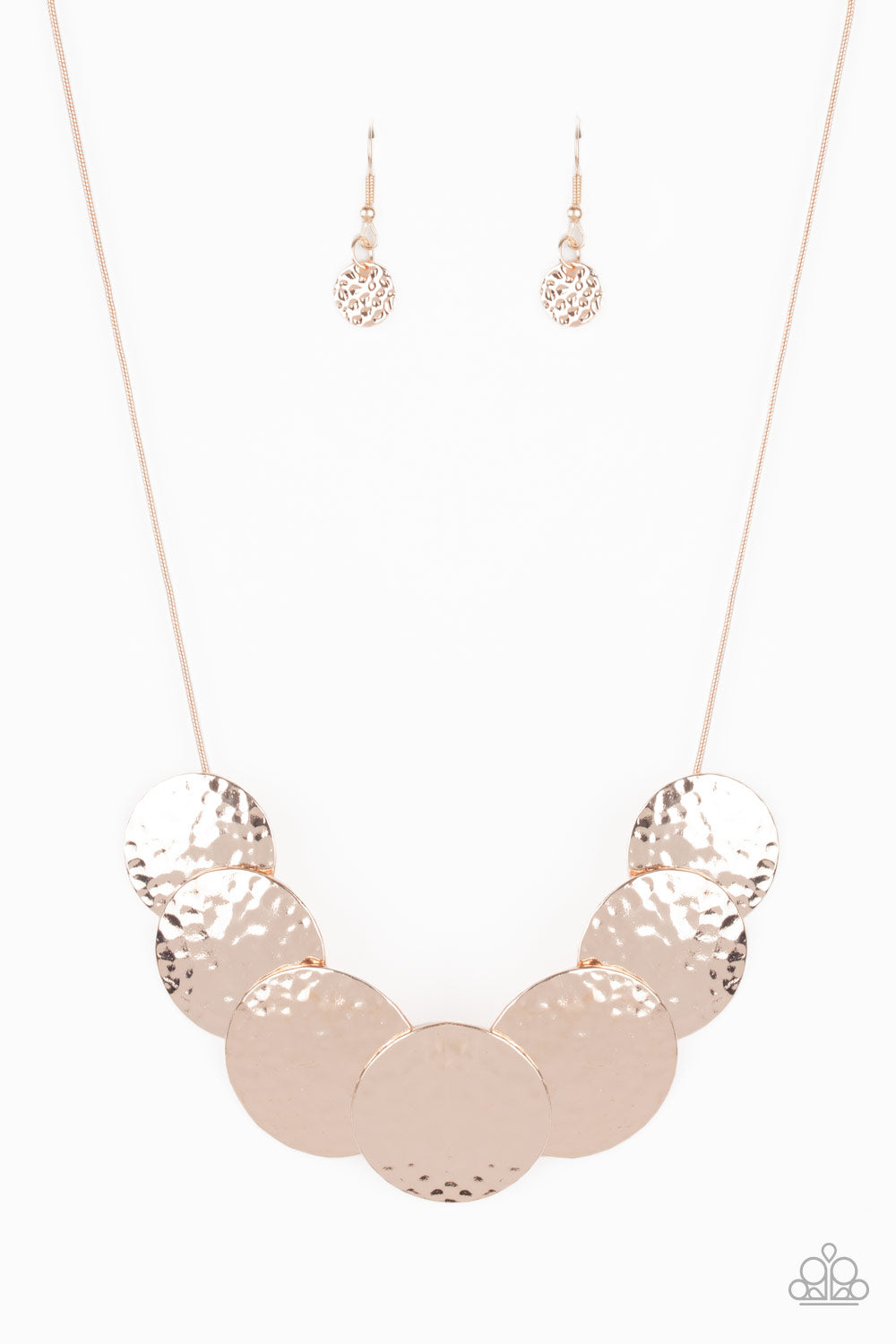 Rose gold paparazzi on sale necklace