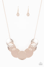 Load image into Gallery viewer, Paparazzi - RADIAL Waves - Rose Gold Necklace - Paparazzi Accessories