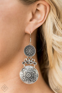 Paparazzi - Garden  Adventure - Silver Earrings - Paparazzi Accessories