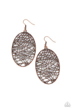 Load image into Gallery viewer, Paparazzi - Way Out of Line - Copper Earrings - Paparazzi Accessories