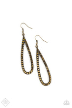 Load image into Gallery viewer, Paparazzi - Glitzy Goals - Brass Earrings - Paparazzi Accessories