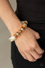 Load image into Gallery viewer, Paparazzi - Big League Luster - Gold Bracelet - Paparazzi Accessories