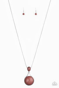 Paparazzi - Desert Pools - Brown Necklace - Paparazzi Accessories