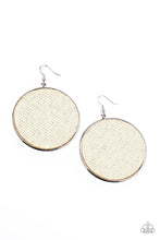 Load image into Gallery viewer, Paparazzi - Wonderfully Woven - White Earrings - Paparazzi Accessories