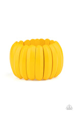 Load image into Gallery viewer, Paparazzi - Colorfully Congo - Yellow Wood Bracelet - Paparazzi Accessories