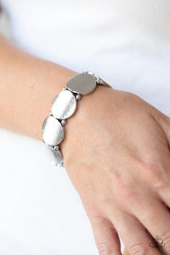 Paparazzi - Metallic Spotlight - Silver Bracelet - Paparazzi Accessories
