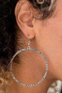Paparazzi - Wide Curves Ahead - Silver Hoop Earrings - Paparazzi Accessories