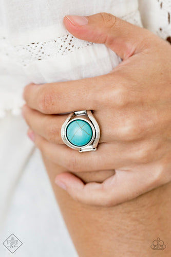 Paparazzi - Mojave Native -  Blue Ring - Paparazzi Accessories