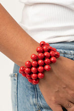 Load image into Gallery viewer, Paparazzi Paparazzi - Tiki Tropicana Red Wood Bracelet Apparel &amp; Accessories
