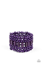 Load image into Gallery viewer, Paparazzi -  Fiji Flavor - Purple Wood Bracelet - Paparazzi Accessories