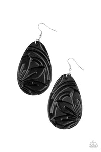 Paparazzi -  Garden Therapy - Black Earrings - Paparazzi Accessories