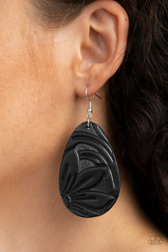 Paparazzi -  Garden Therapy - Black Earrings - Paparazzi Accessories