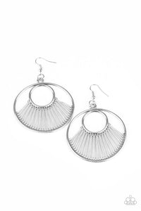 Paparazzi - Really High-Strung - Silver Earrings - Paparazzi Accessories