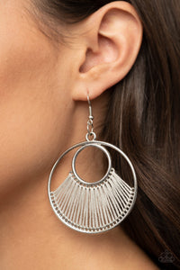 Paparazzi - Really High-Strung - Silver Earrings - Paparazzi Accessories