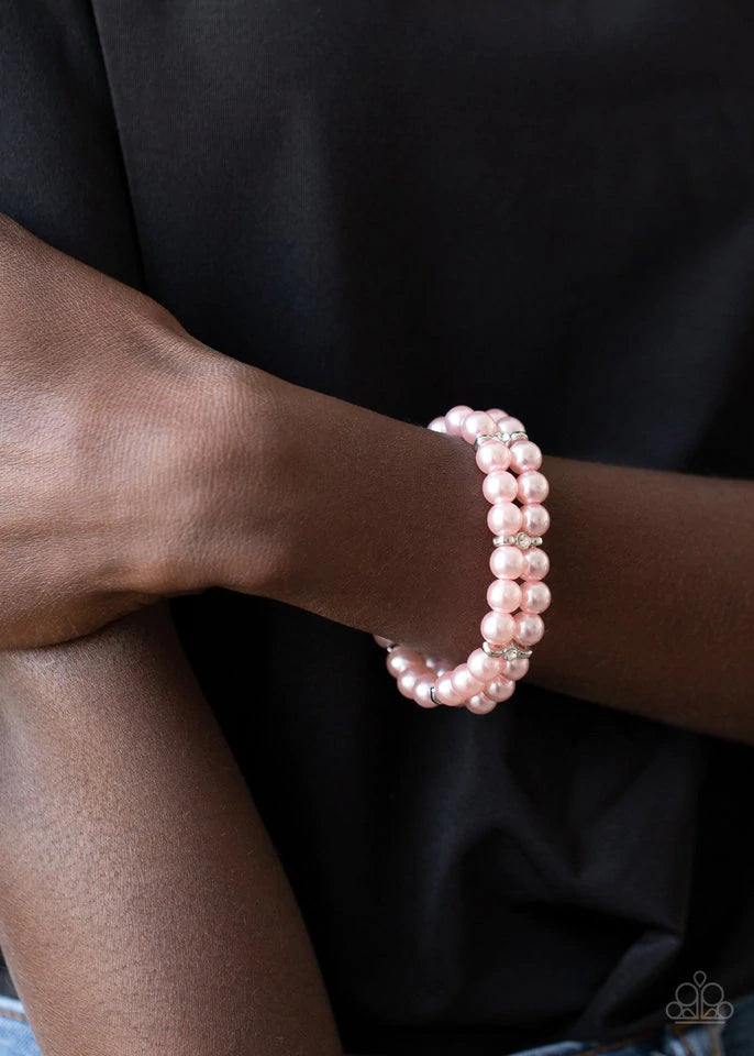 Pink pearl bracelet paparazzi hotsell