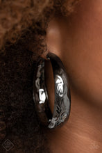 Load image into Gallery viewer, Paparazzi - Hey, HAUTE-Shot -Gunmetal Hoop Earrings - Paparazzi Accessories