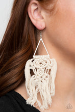 Load image into Gallery viewer, Paparazzi - Modern Day Macrame - White Earrings - Paparazzi Accessories