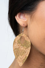 Load image into Gallery viewer, Paparazzi - Cork Cabana - Green Earrings - Paparazzi Accessories