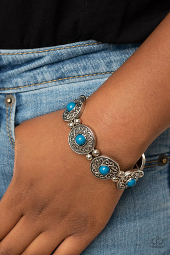 Paparazzi - Flirty Finery - Blue Bracelet - Paparazzi Accessories