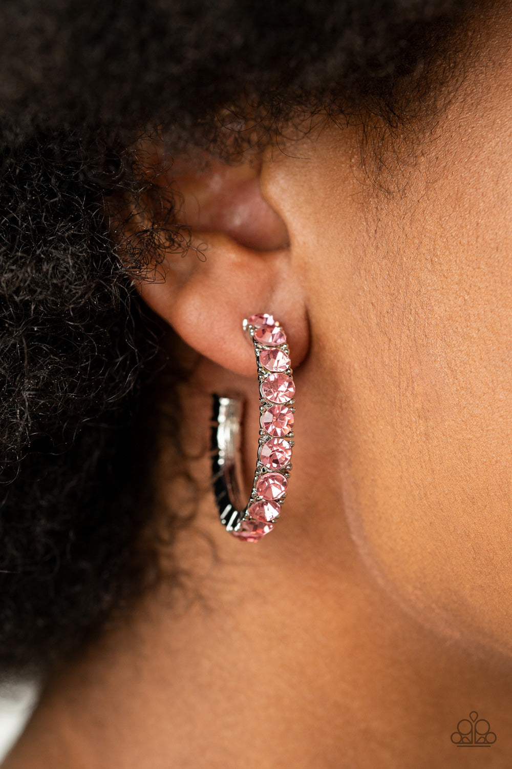 Paparazzi - CLASSY is in Session - Pink  Hoop Earrings - Paparazzi Accessories