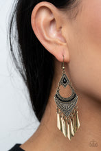 Load image into Gallery viewer, Paparazzi - Trailblazer Beam - Brass Earrings - Paparazzi Accessories