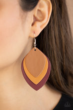 Load image into Gallery viewer, Paparazzi - Light as a LEATHER - Red Earrings - Paparazzi Accessories