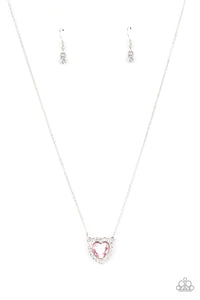 Paparazzi Paparazzi - Out Of the GLITTERY-ness of Your Heart Pink Necklace Jewelry