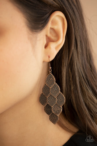 Paparazzi - Loud and Leafy - Copper Earrings - Paparazzi Accessories