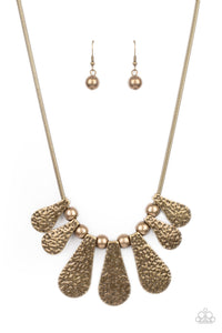 Paparazzi - Gallery Goddess - Brass Necklace - Paparazzi Accessories