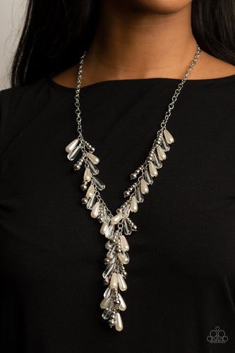 Paparazzi - Dripping With DIVA-ttitude - White Necklace - Paparazzi Accessories