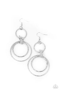 Paparazzi - Getting Hitched - White Earrings - Paparazzi Accessories