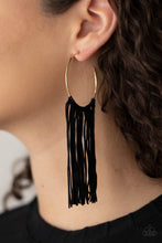 Load image into Gallery viewer, Paparazzi Paparazzi - Flauntable Fringe - Gold Hoop Earrings-PRE ORDER Earrings