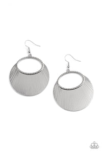 Paparazzi - Fan Girl Glam - Silver Earrings - Paparazzi Accessories