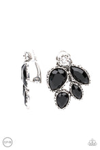 Load image into Gallery viewer, Paparazzi - Fancy Foliage - Black Clip On Earrings - Paparazzi Accessories