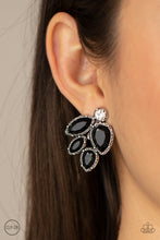 Load image into Gallery viewer, Paparazzi - Fancy Foliage - Black Clip On Earrings - Paparazzi Accessories