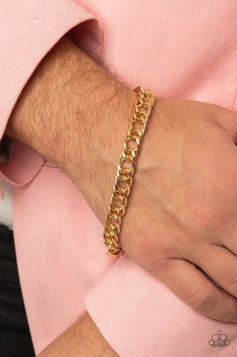 Paparazzi - Game-Changing Couture - Gold Bracelet