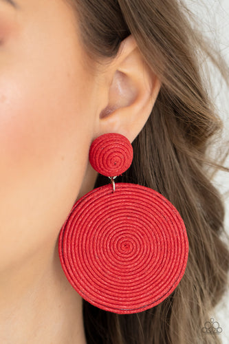 Paparazzi Paparazzi - Circulate The Room - Red Earrings Jewelry