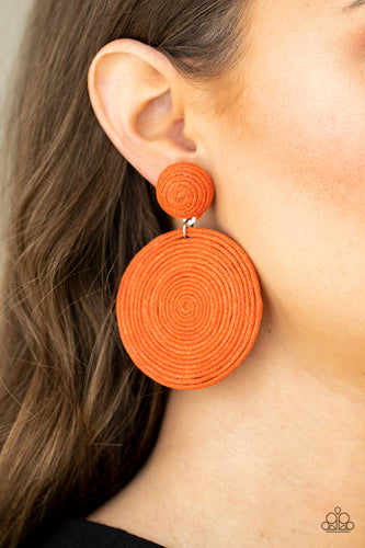 Paparazzi Paparazzi -Circulate The Room - Orange  Earrings Jewelry