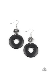 Paparazzi Paparazzi - Earthy Epicenter - Black Earrings Earrings