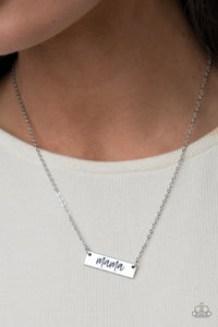 Paparazzi Paparazzi - Blessed Mama - Silver Bar Necklace Jewelry