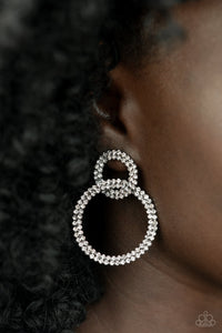 Paparazzi Paparazzi - Intensely Icy - Black Earrings Jewelry