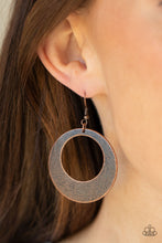 Load image into Gallery viewer, Paparazzi Paparazzi - Outer Plains - Copper Hoop Earrings Earrings