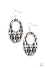 Load image into Gallery viewer, Paparazzi Paparazzi - Engraved Edge - Silver Earrings Earrings