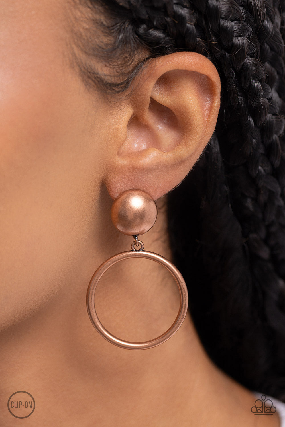 Paparazzi - Classic Candescence - Copper Clip On Earrings