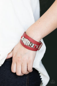 Paparazzi Paparazzi - Ultra Urban - Red Snap Bracelet Bracelets