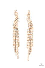 Load image into Gallery viewer, Paparazzi Paparazzi - Cosmic Candescence - Gold Rhinestone Earring Jewelry