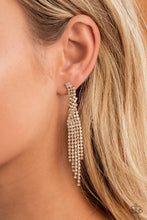 Load image into Gallery viewer, Paparazzi Paparazzi - Cosmic Candescence - Gold Rhinestone Earring Jewelry
