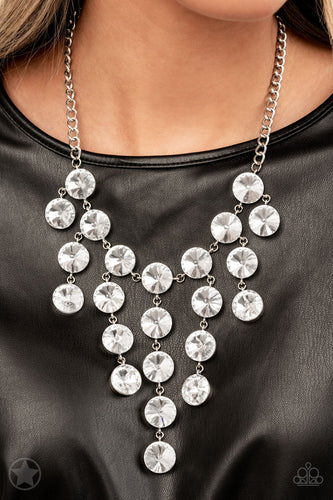 Paparazzi Paparazzi - Spotlight Stunner - White Rhinestone Necklace Necklaces
