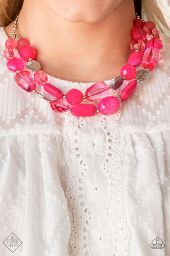 Paparazzi - Oceanic Opulence - Pink Necklace - Paparazzi Accessories