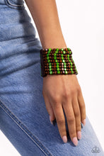 Load image into Gallery viewer, Paparazzi - R and R - Green Wood Bracelet